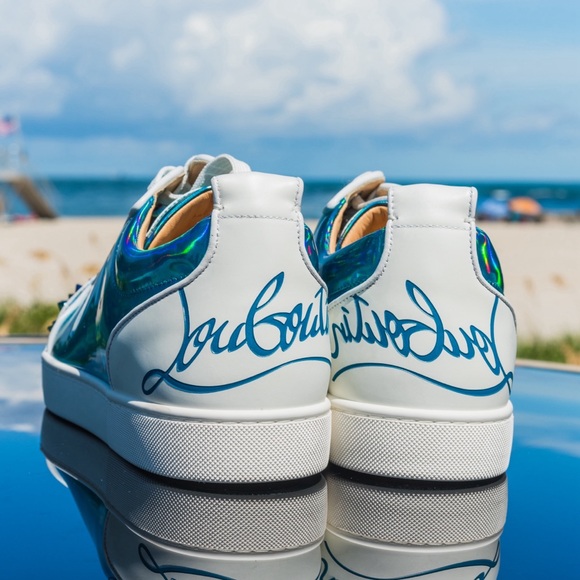 Christian Louboutin Louis junior spike vinyl low trainers - Picture 10 of 10